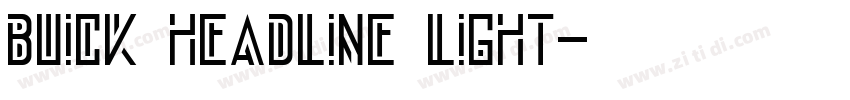 Buick Headline light字体转换